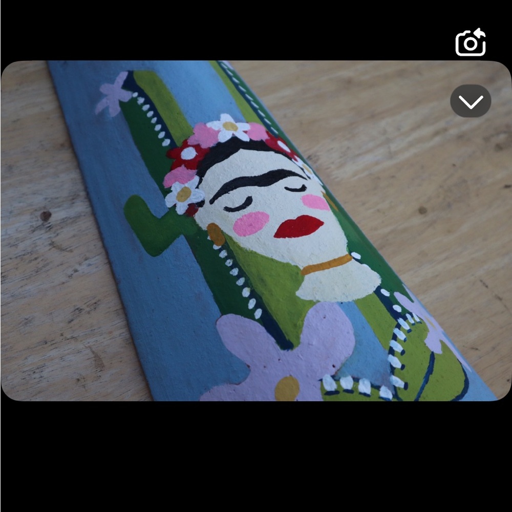 Hand-Painted Frida Kahlo Art on Real Clay